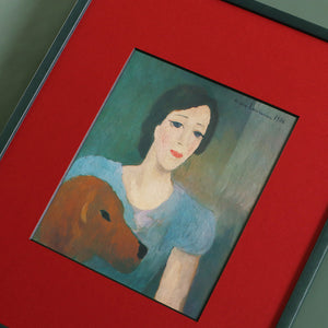 マリー・ローランサン 「デュヴィーン家出のフローランス・ジャンペルの肖像」アートポスター（フレーム付き）絵画・名画［額入り］2