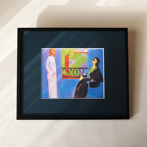 アンリ・マティス 「会話」アートポスター（フレーム付き） 世界の名画・絵画［額入り］1