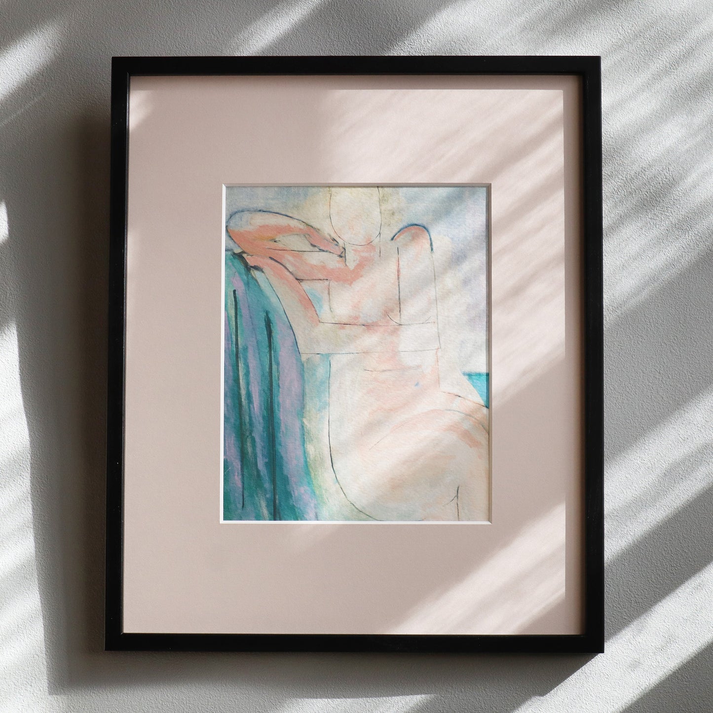 アンリ・マティス 「座るバラ色の裸婦」アートポスター（フレーム付き） / Henri Matisse “Nu rose assis” Art Frame