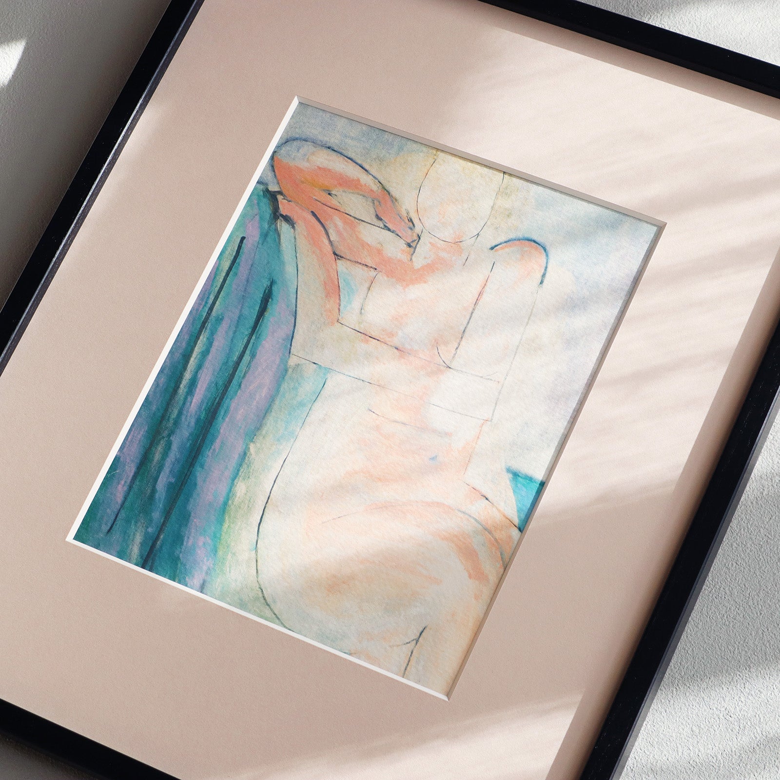 アンリ・マティス 「座るバラ色の裸婦」アートポスター（フレーム付き