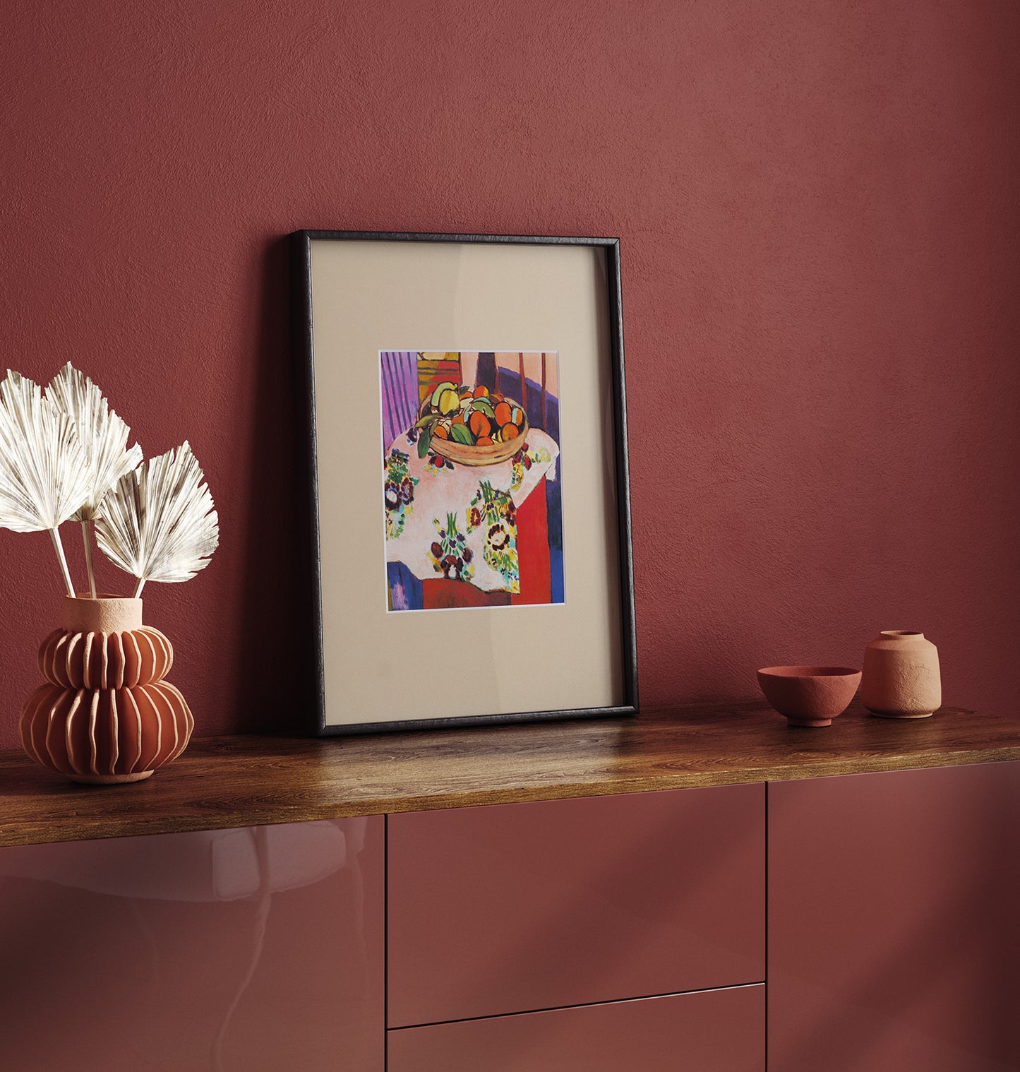 アンリ・マティス 「オレンジのある静物」アートポスター（フレーム付き） / Henri Matisse “Nature morte avec de l'orange” Art Frame