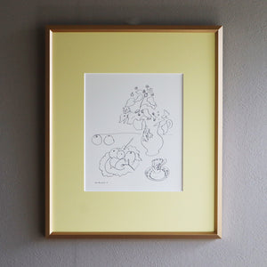 アンリ・マティス 「線画 1941年。“テーマとバリエーション 1943年デッサン”より」アートポスター（フレーム付き）絵画・名画［額入り］1