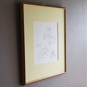 アンリ・マティス 「線画 1941年。“テーマとバリエーション 1943年デッサン”より」アートポスター（フレーム付き）絵画・名画［額入り］3