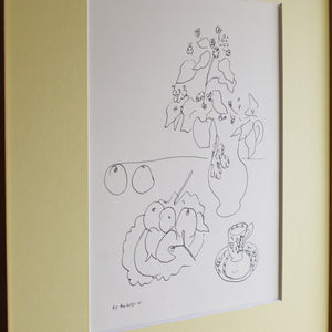 アンリ・マティス 「線画 1941年。“テーマとバリエーション 1943年デッサン”より」アートポスター（フレーム付き）絵画・名画［額入り］4