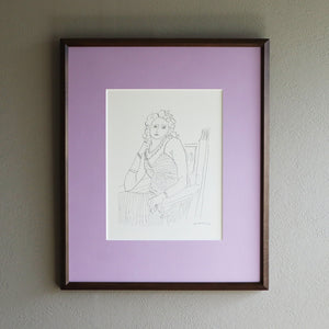 アンリ・マティス 「線画 1942年。“テーマとバリエーション 1943年デッサン”より」アートポスター（フレーム付き）絵画・名画［額入り］1